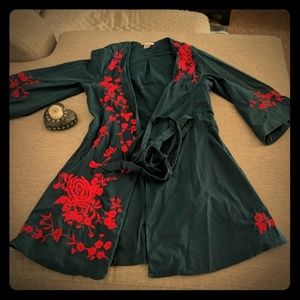 Embroidered robe